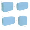 New Waterproof Nylon Durable Toiletry Bag Cosmetic Bag Solid Color Female Makeup Bag Travel Toiletry Beauty Makeup Bag Organizer 5