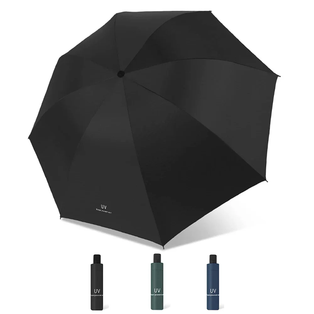 Folding Umbrella Travel Portable Mini Sun & Rain Folding Anti UV Umbrella Compact Umbrella Car Lightweight UV Protection Windproof