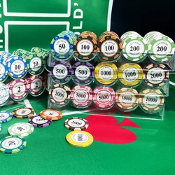300pcs Clay Chip Set 40mm Texas Hold'em Chips Professional Casino Coins Party Games Entertainment Scoreboards
