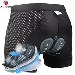 Men's Breathable Padded Gel Cycling Shorts with Anti - Slip Leg Grips - XXXL (Upgraded Gray)