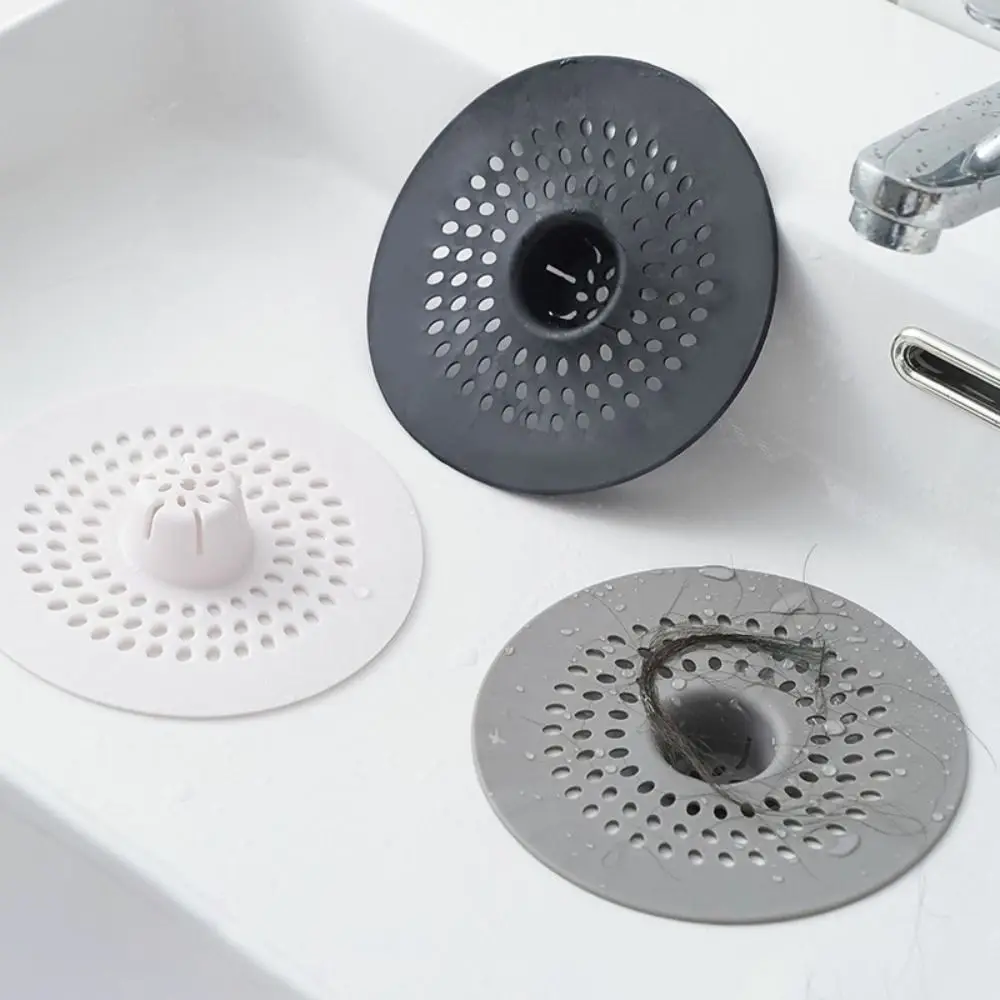 Kitchen Sink Filter Durable Anti-blocking Hair Round Stain Resistant Silicone Lightweight