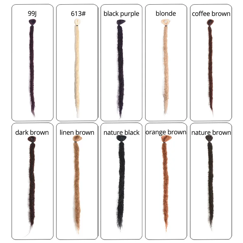 European and American Style Wig Handmade Reggae Dreadlocks Jamaica20Inch Monochrome African Foreign Ghost Dreadlocks