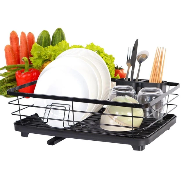 Dish Drainer Rack Kitchen Black  Dish Drying Rack Kitchen Black - 3 Dish  Drainer - Aliexpress