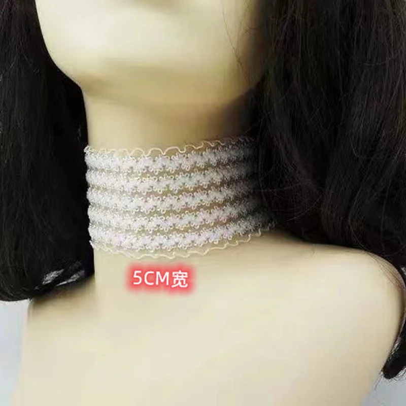 Koronkowa dekoracja szyi Fałszywy kołnierzyk Wysoka osłona szyi Ciepły szalik Stójka Odpinany pasek na szyję Elastyczny kołnierzyk bluzki z falbanką