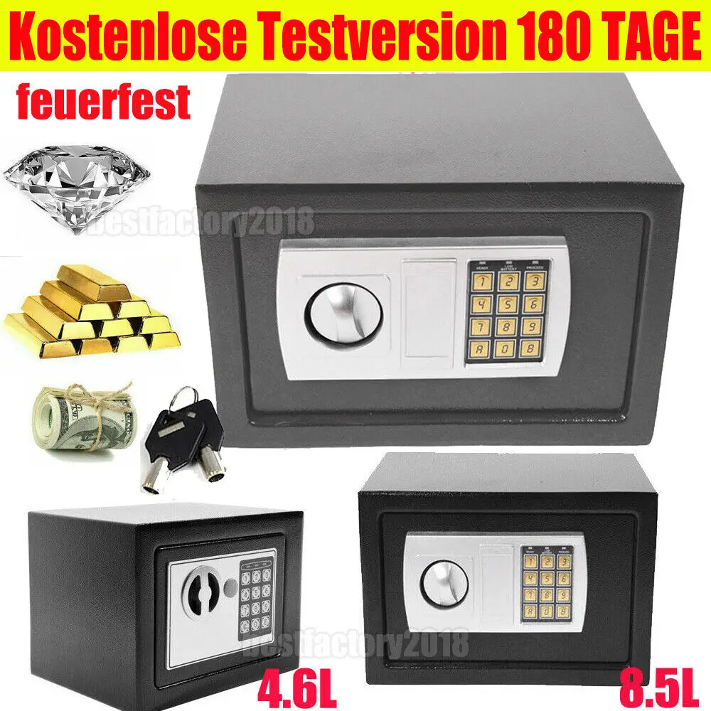 DayPlus coffre-fort numérique Househol coffre-fort en acier coffre-fort avec clé pour stocker en toute sécurité des bijoux en espèces