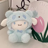 Sanrio 25Cm Kuromi Cinnamoroll Cross Dressing Plush Doll Hello Kitty Kawaii My Melody Anime Cartoon Plushie Toy Christmas Gifts 1