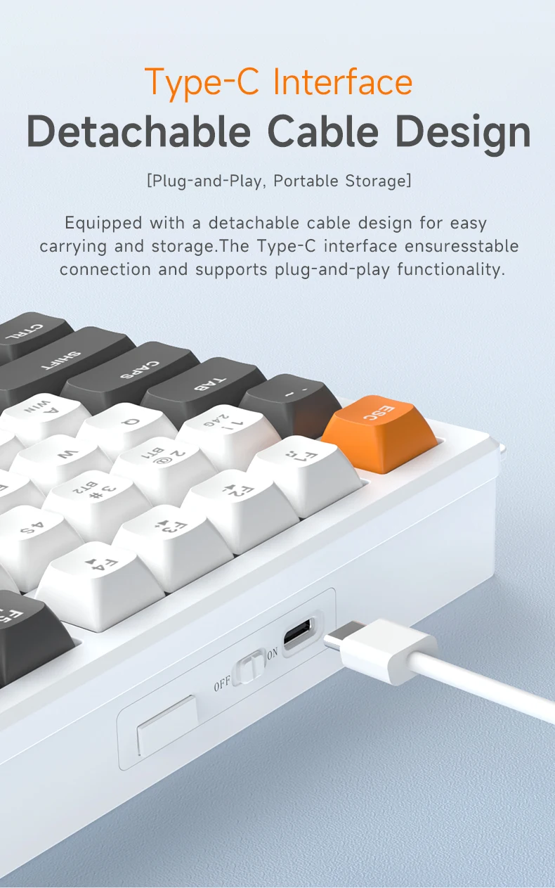 rechargeable rgb wireless keyboard 4000mAh battery