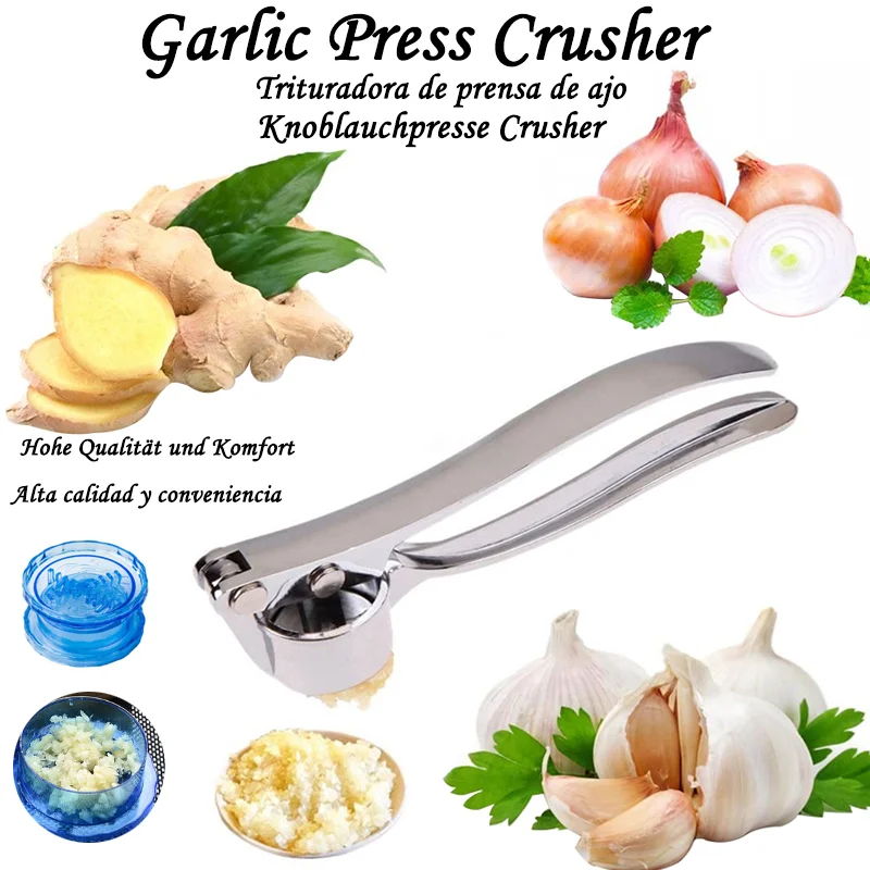 Imitating Stainless Steel Garlic Press Crusher Kitchen Cooking
