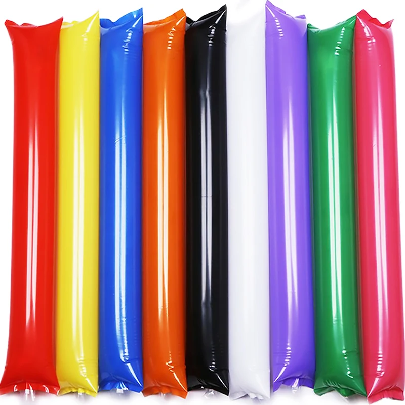 Inflatable Cheer Props Colorful Long Balloon Inflatable Fuel Stick Clapping Stick Sports Party Cheer Inflatable Cheer Props Noise Maker