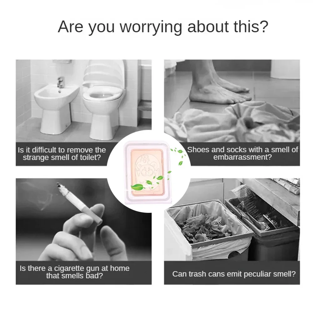 Toilet deodorant Aromatherapy gel toilet solid deodorant cream cat pattern freshener Bathroom bedroom wardrobe shoe cabinet car supplies 1-5pcs