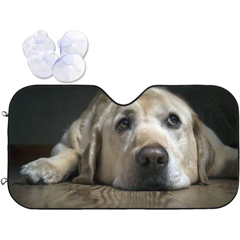 

Забавный солнцезащитный козырек на лобовое стекло с милой собакой, забавный щенок, передняя защита, Складной автомобильный солнцезащитный козырек для грузовика, внедорожника, блоки с УФ-лучами, сохраняет прохладу в автомобиле