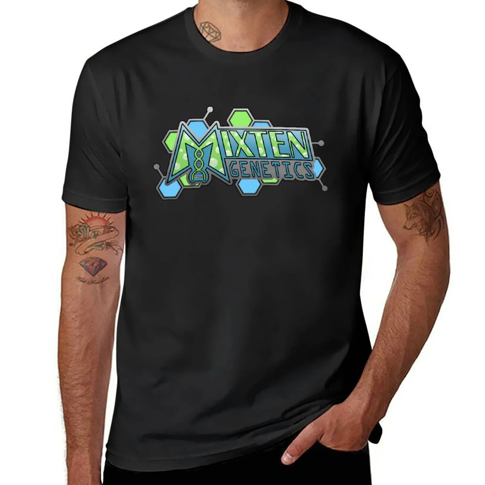 

New Mixten Genetics Logo T-Shirt quick-drying t-shirt black t shirts mens workout shirts