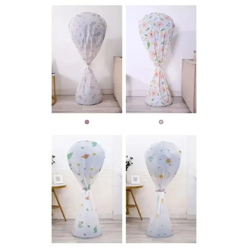 Two Style Washable Fan Sleeve Waterproof Dustproof Protective Standing Round Electric Cover for Pedestal Stand Fan Floor