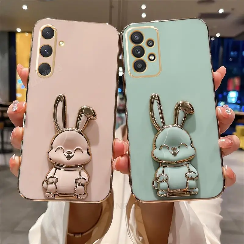 A 54 34 14 53 Custodia Porta Coniglio Placcatura Di Lusso Per Samsung Galaxy A54 A34 A52 A53 A24 A14 A52 A53 A23 A13 Custodia In Silicone
