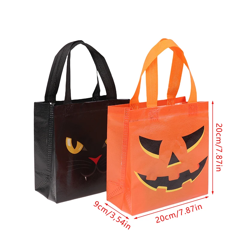 Halloween Non-Woven Fabric Treat Bags Pumpkin Ghost Bat Mummy Monster Cat Pattern Totes Bag Halloween Party Favors