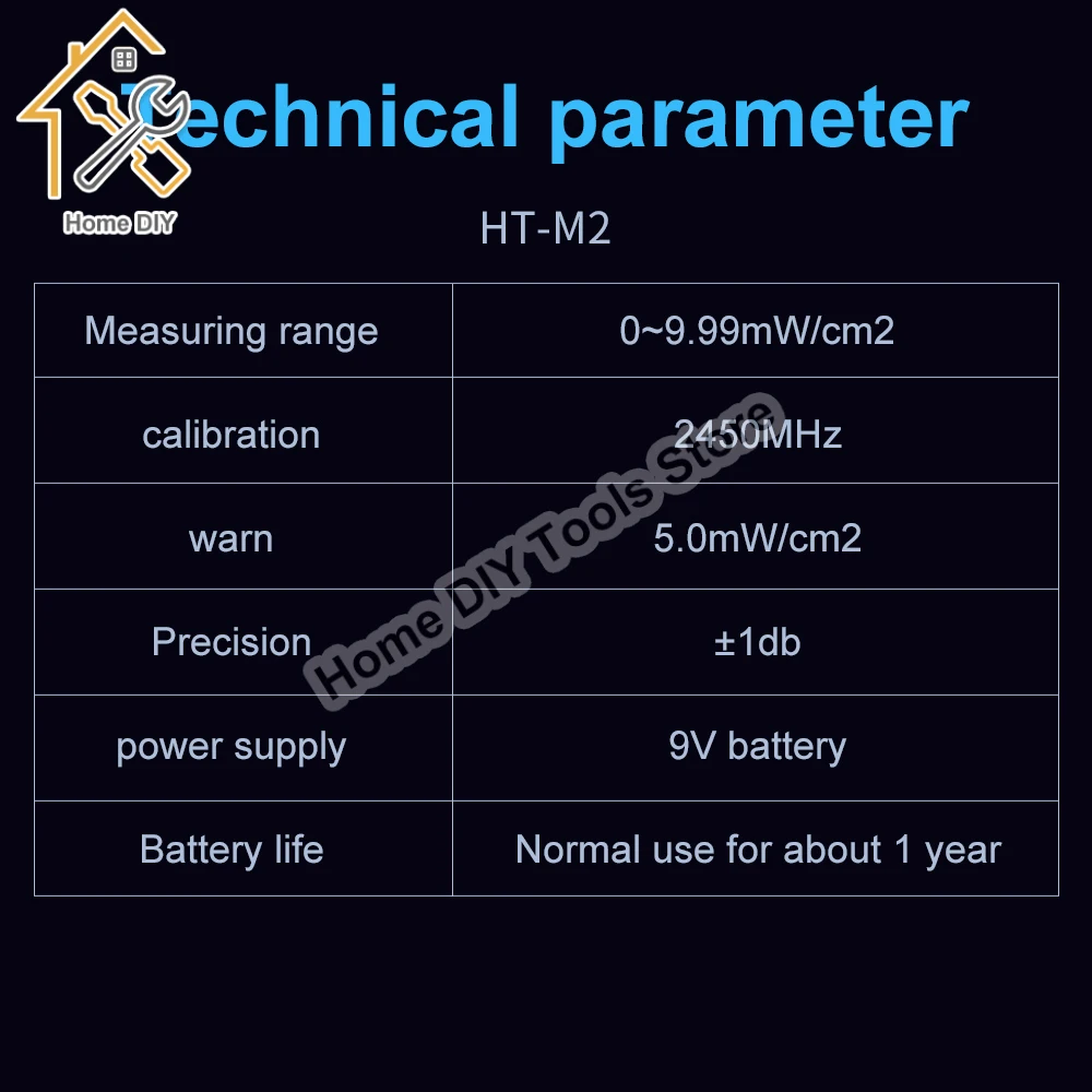 HT-M2 Microwave Leakage Detector Digital LCD Display Radiation Meter 0-9.99mW/cm2