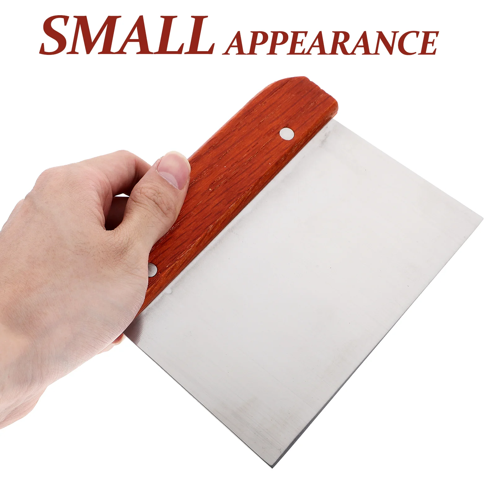 Stainless Steel Wood Handle Dough Scraper Portable Dough Kitchen Supply Pastry Tool Bake Accessory Pizza Utensil