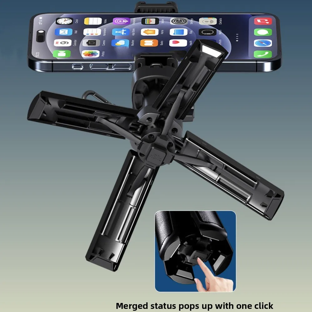 Zoom Bluetooth Statief Verstelbaar Telescopisch Lichtgewicht Uitschuifbare Selfie Stick Stand Vlog Fotografie_voghion.com