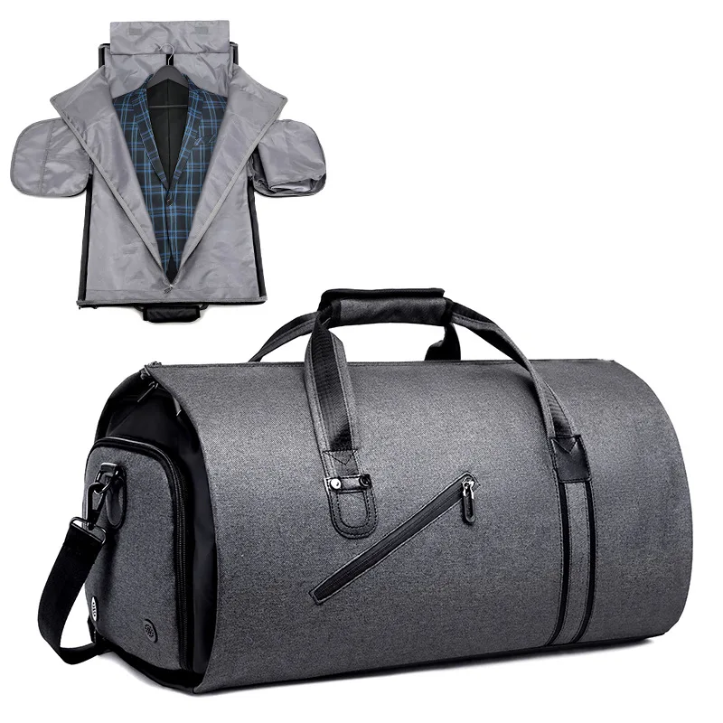 New Convertible Garment Bag with Shoes Compartment Carry on Travel Suit Bags 2 in 1 Garment Duffle Bag for Men Weekender Bag