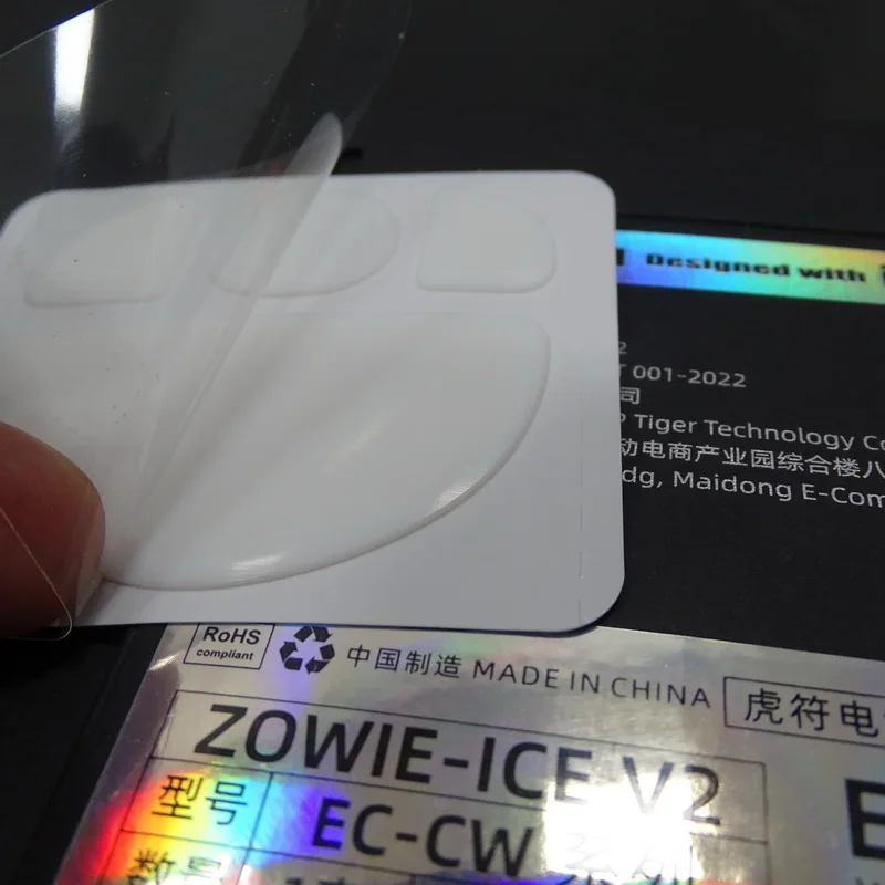 Esports Tiger Ice Versão v2 Mouse Skates Mouse Feet para Zowie Ec1 Ec2 Ec3 Ec-cw Series White Arc Mice Glides Original Pacote - Imagem 4