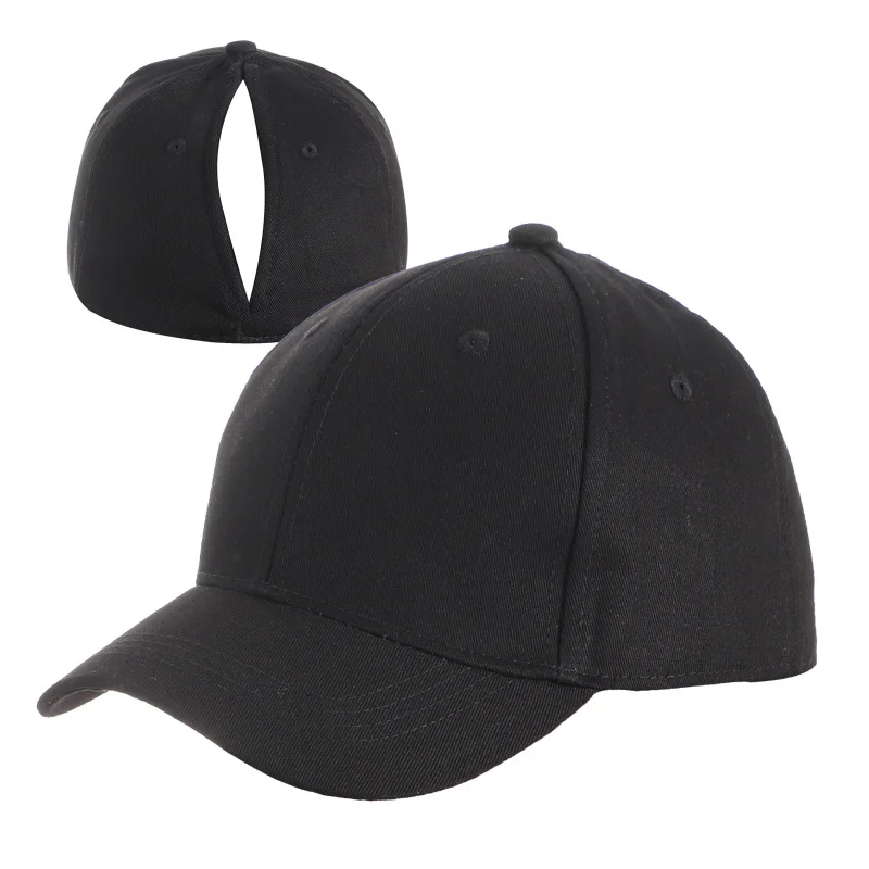 1 pc women quick-drying magnetic suction ponytail hat cap outdoor sunscreen solid ponytail baseball cap golf with magnet