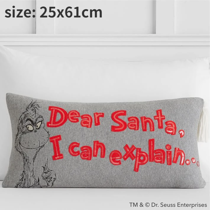 American Style Cartoon Christmas Cushion Decorative Throw Pillows X'mas Festival Special Shape Unremovable Pillows with Inner 