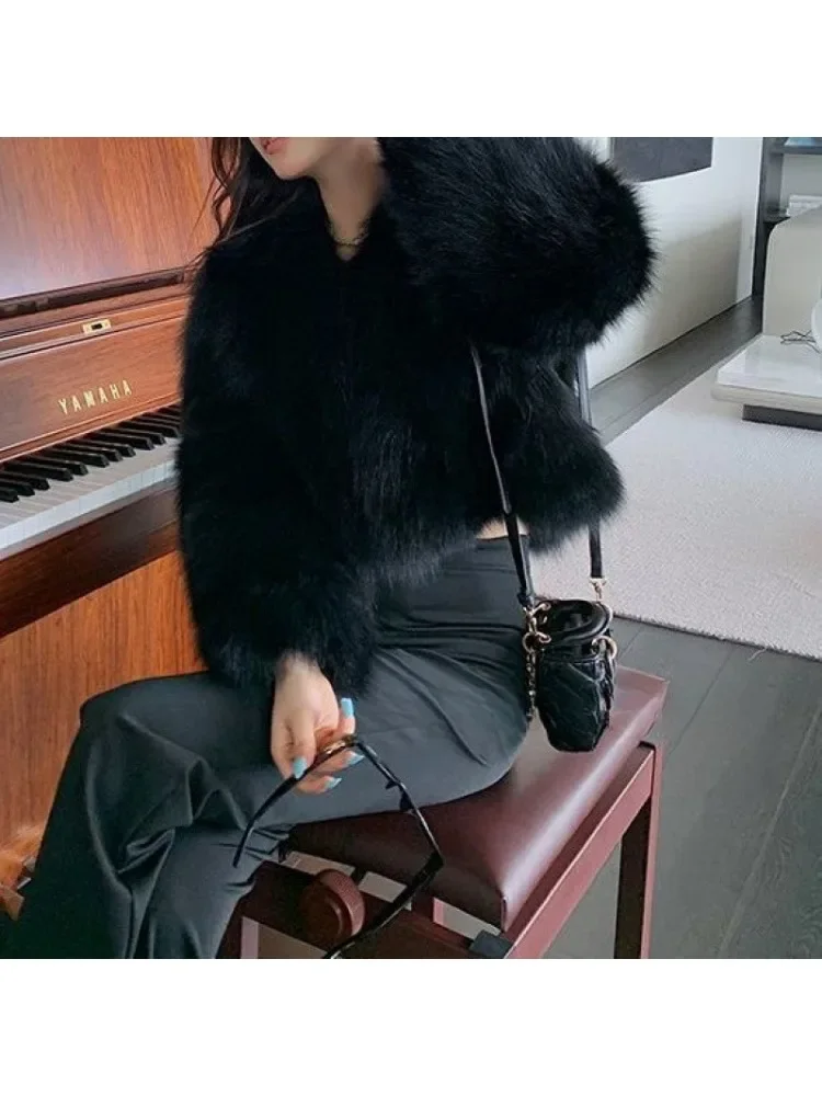 Women\'s Coat Korean Style Fur Coat for Women Winter 2023 New Thickened Fashionable Imitation Fox Fur Coat Woman Clothing