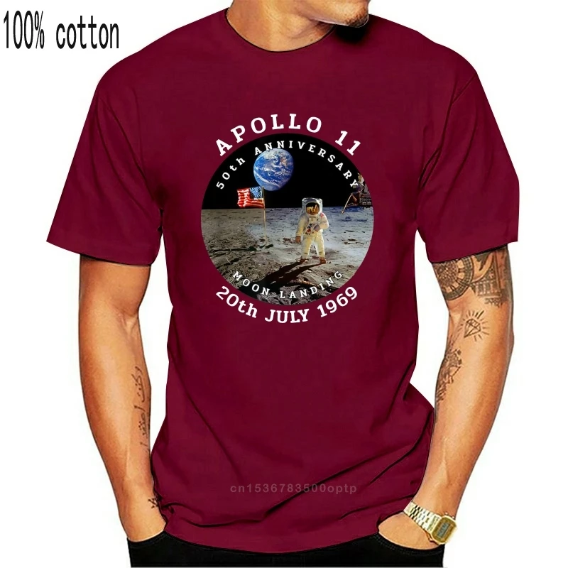 Apollo 11 50-я годовщина Луна Посадка 1969 2019 Топы футболка модная классический стиль |