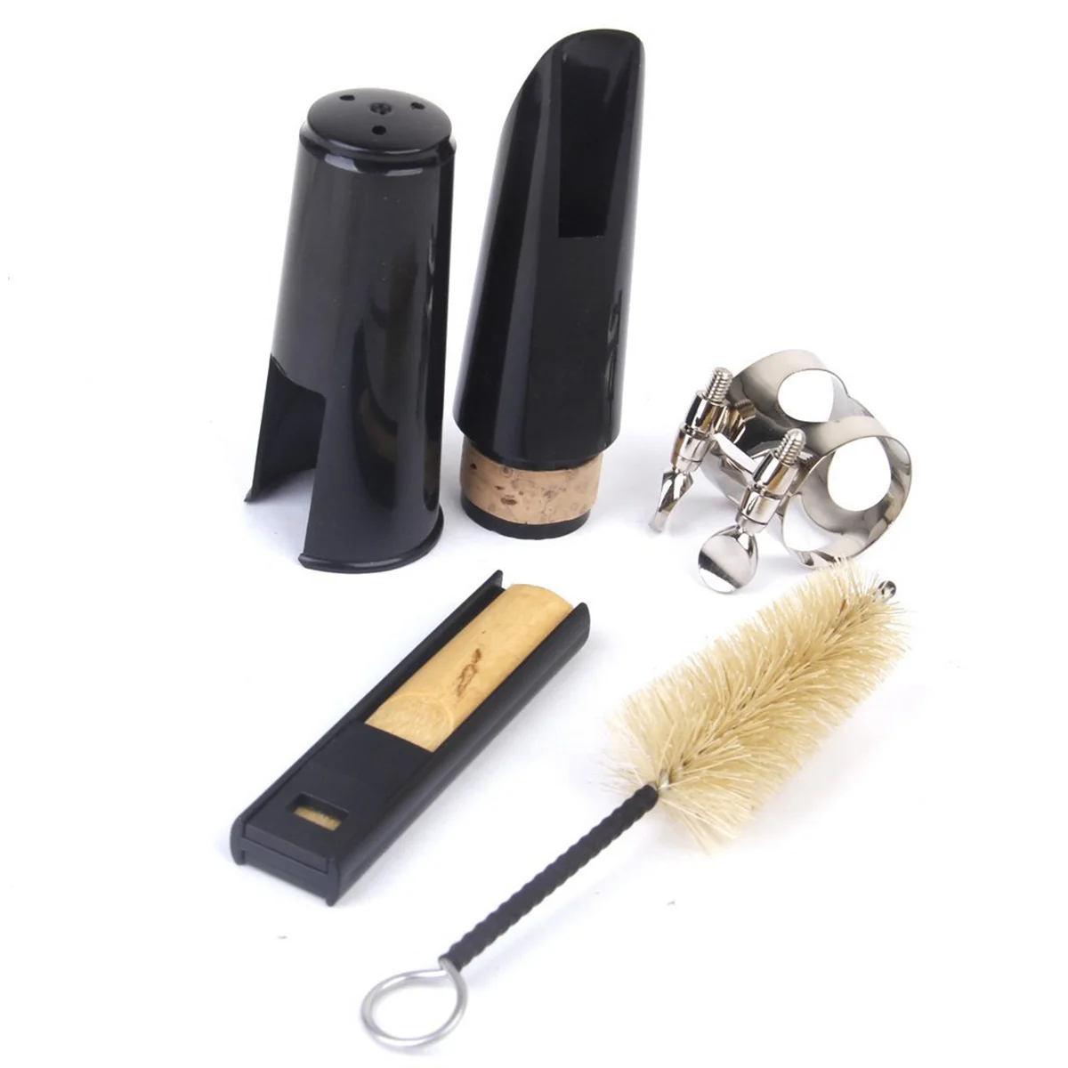 

Clarinet with Ligature Cleaning Brush Cap Woodwind Instrument Parts Replacement for Clarinet Saxophone ( Black )