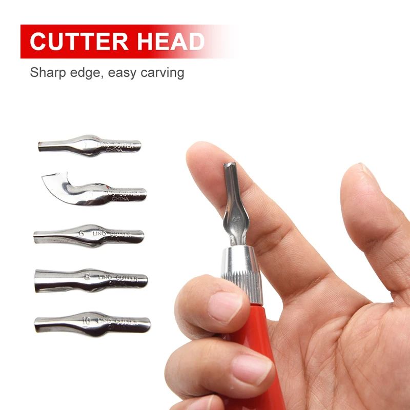 

Carving Tool Practical Beginner DIY Portable ABS LInoleum Cutter Art Supplies Ergonomic School Engraving Multifunctional