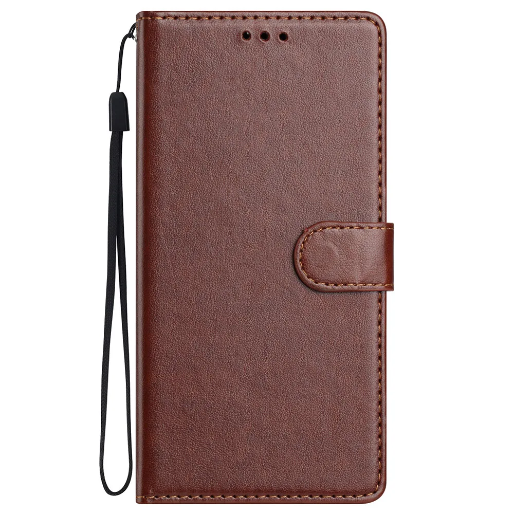 Magnetic Flip Leather Wallet Case with Card Holder and Stand – Anti-Fall Phone Cover