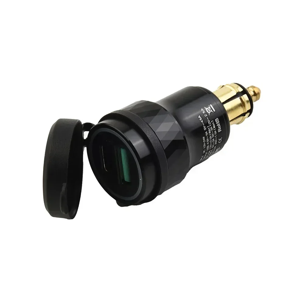 Adattatore carica USB Dual per BMW F800 F650 R1200 GS RT, in alluminio