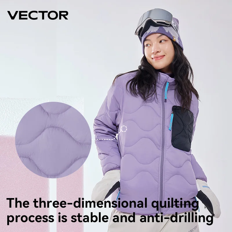 VECTOR Blaze P Cotton Skiing Mid Layer Jacket Keeps Warm Locks in Heat Isolates Sweat Indoor and Outdoor Skiing Sports