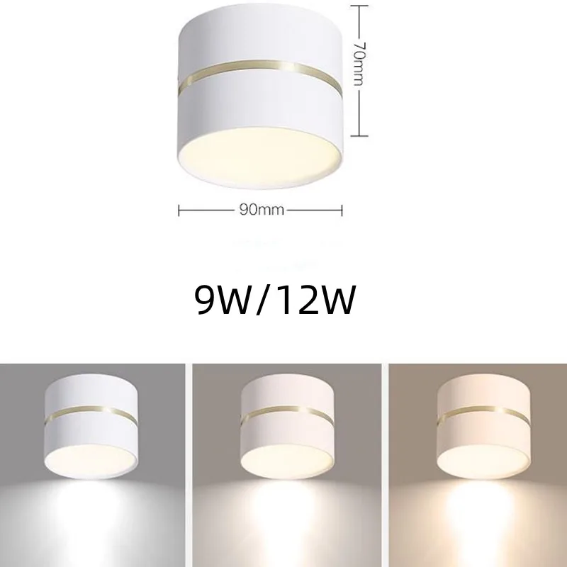 LED Downlight 7w 9w 12w Anti-Glare Living Room Bedroom Corridor Store Surface Mounted Downlight 220v Ceiling Lamps led downlight ceiling lamps