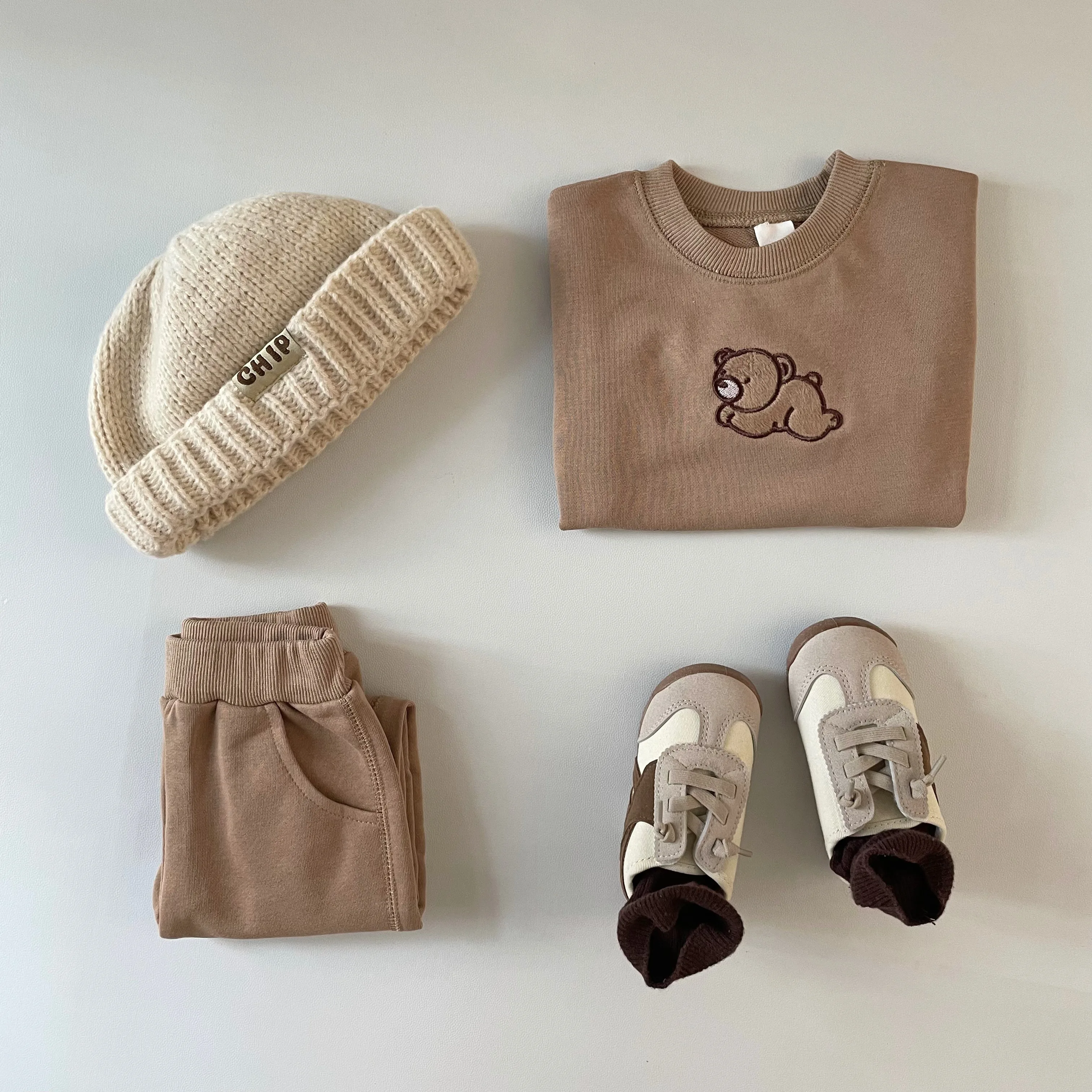 Spring Toddler Baby Clothing Sets for Infant Boys Clothes Set Embroidered Little Bear Top+Pants 2Pcs Outfit Kids Costume Outfit baby boy outfits baby outfits