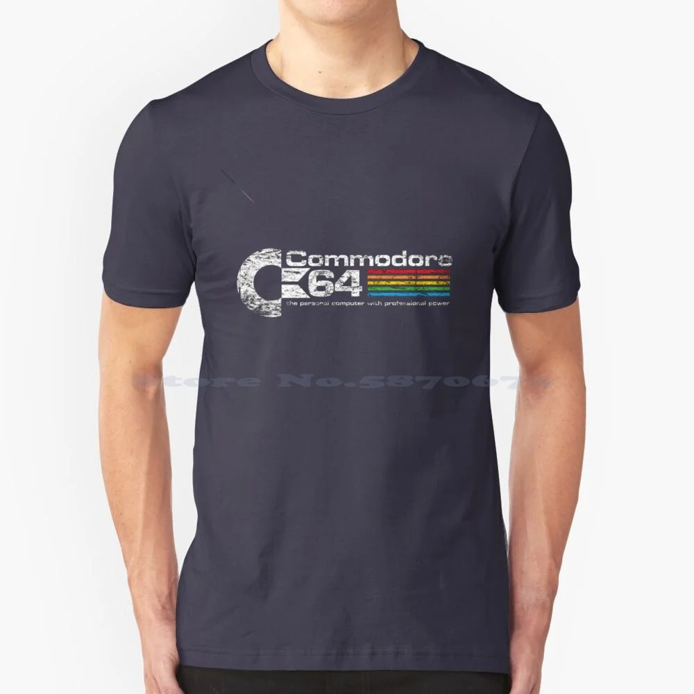 Commodore 64 T Shirt 100% Cotone Tee Commodore 64 Retor Gaming
