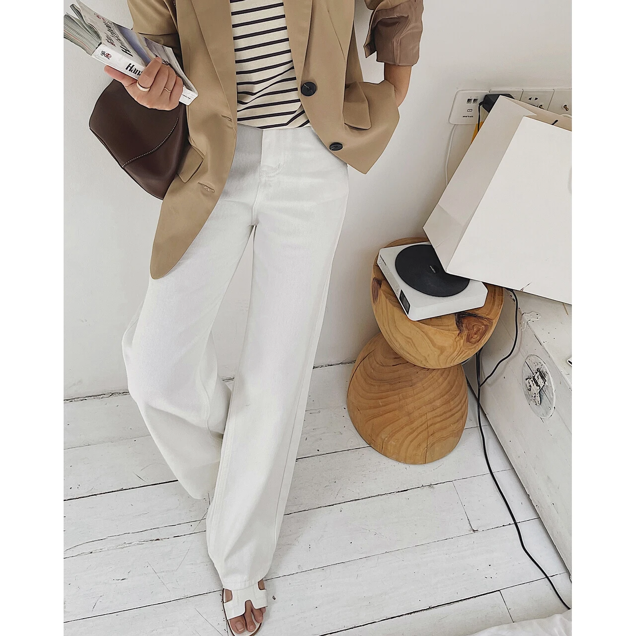 2022 White Trend Wide Leg Y2k Woman Jeans Pants Clothing Cargo Capri Streetwear Urban Denim Korean Fashion Fairycore Vintage