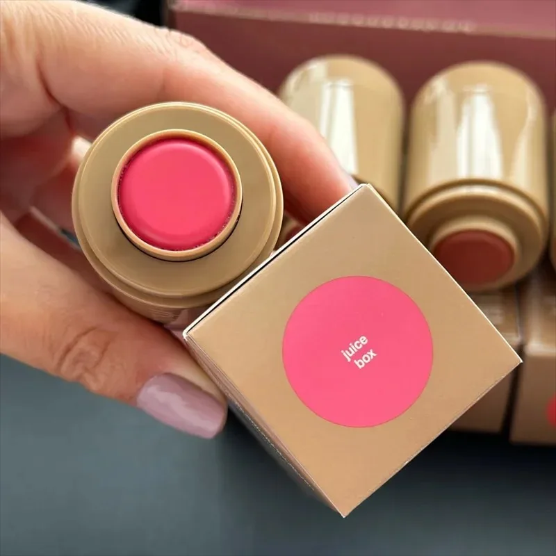 Rhod bolso blush lábio vara lábio e bochecha hidratante vara natural rouge pó blush creme batom bochecha fácil de aplicar cor 17