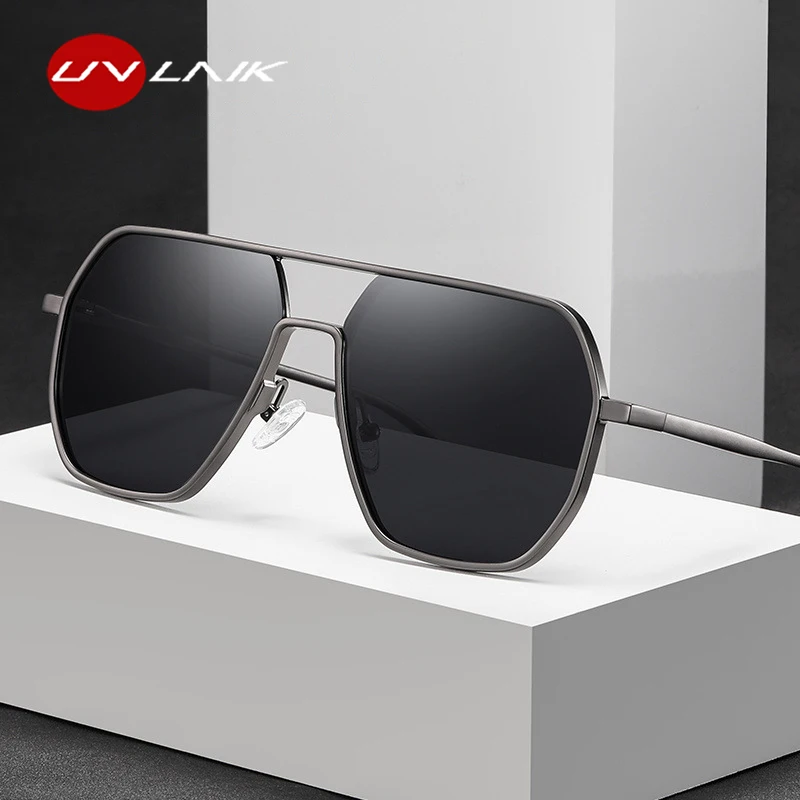 

UVLAIK Aluminum Magnesium Sunglasses Men Polarized Lens Sun Glasses Male Alloy Night Vision Photochromic Driving Pilot Sunglass