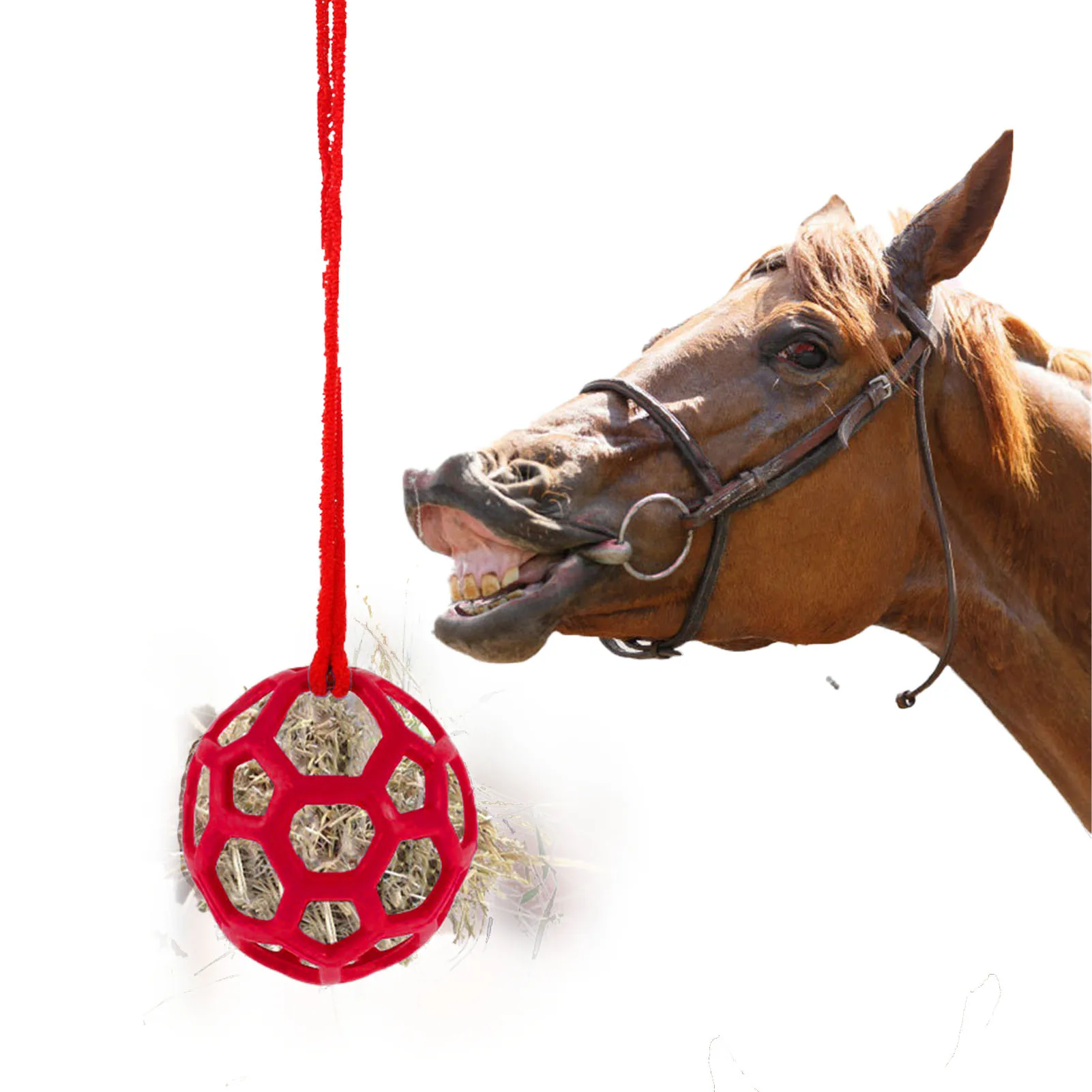 Hanging Hay Feeder Slow Feed Hay Ball Feeder Durable TPR Horse Goat Hay Feeder Toy Relieve Stress 14cm for Horse Goat Sheep