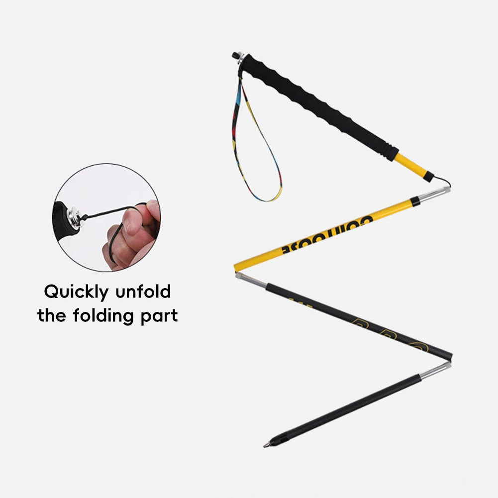 Ultra Light Carbon Fiber Foldable Trekking Pole for Professional Hiking and Trail Running (105-125CM)