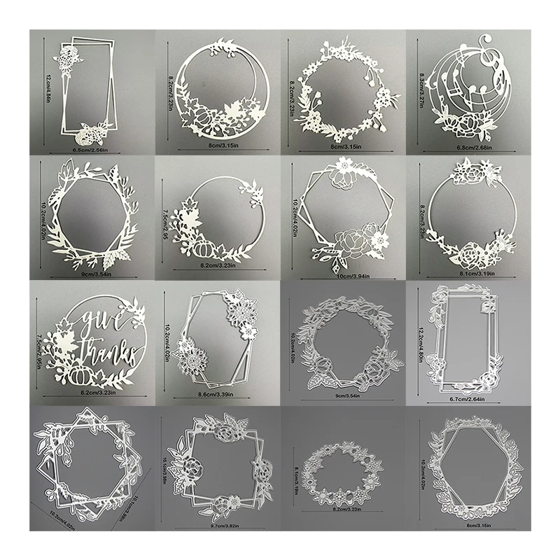 2025 neue Ankunft Blatt Blume Girlande Metall Schneiden Stirbt für Sammelalbum Papier Handwerk Messer Form Klinge Punch Karte, Der Schablonen – Detail 2