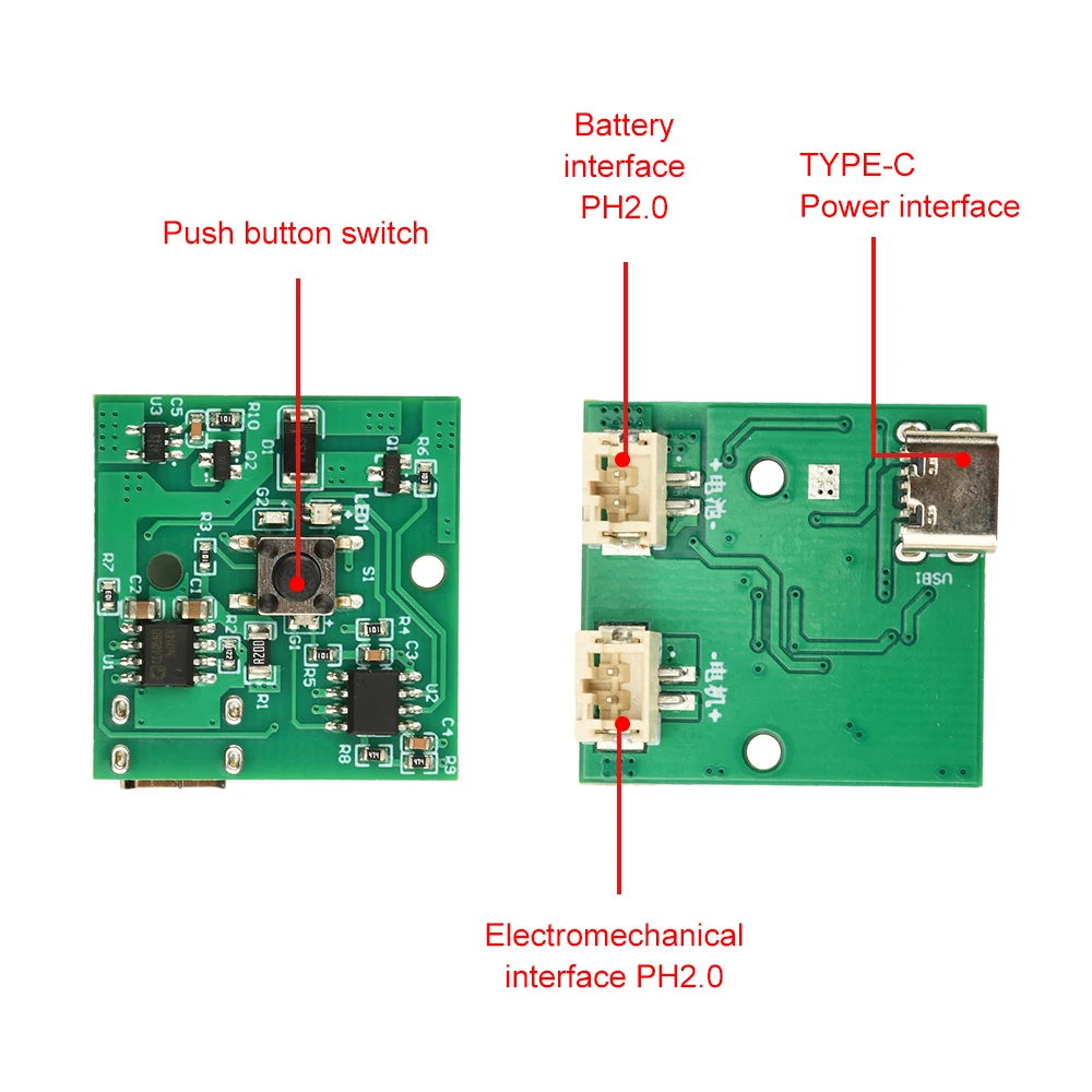 DC 5V Griff Spray Zerstäubung Modul Wiederaufladbare Elektrische Sprayer Steuerplatine TYPE-C DIY Elektronische Kit – Detail 17