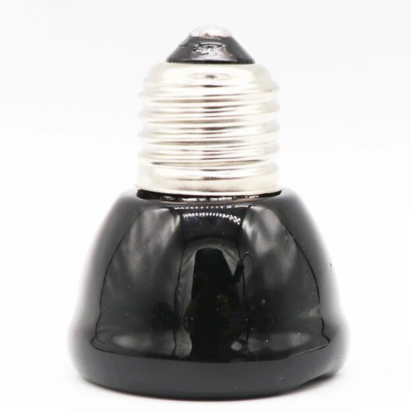50W 75W 100W E27 Pet Heating Lamp Black Infrared Ceramic Emitter Heat Light Bulb Pet Brooder Reptile Lamps 220V-240V D3