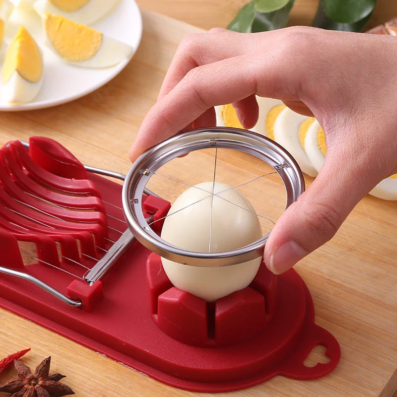 

Multifunctional Double Head Egg Cutter, Kitchen Gadget Set, Egg Slicer, Slicer, Duck, Preserved Egg Separator, Splitter Splitter