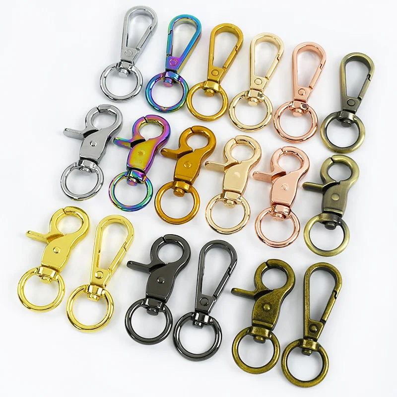 5/10/20/30/40/50Pcs 금속 가방 작은 Carabiners 버클 회전 랍스터 걸쇠 트리거 클립 스냅 후크 키 체인 교수형 클램프 용품