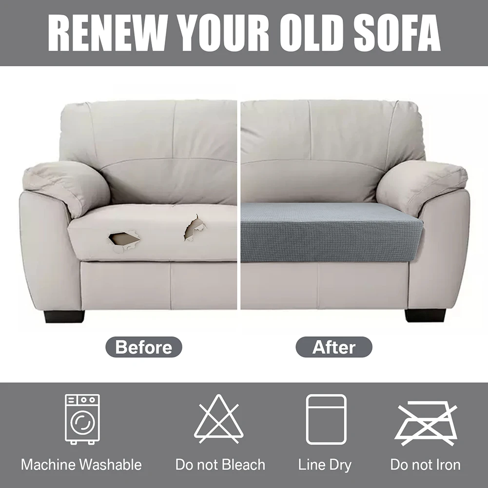 Stretch Jacquard Couch Cushion Covers Chair Sofa Covers Seat Cushion Slipcovers Cushion Protector for 1-2-3 Seaters Replacement 4