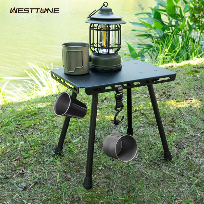 WESTTUNE Camping Portable Tactical Stool Multifunctional Aluminum Alloy Pony Stool Outdoor Folding Fishing Picnic Plate Stool 1