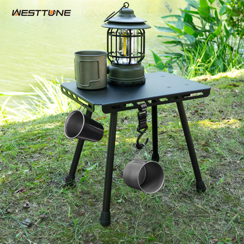 WESTTUNE Camping Portable Tactical Stool Multifunctional Aluminum Alloy Pony Stool Outdoor Folding Fishing Picnic Plate Stool