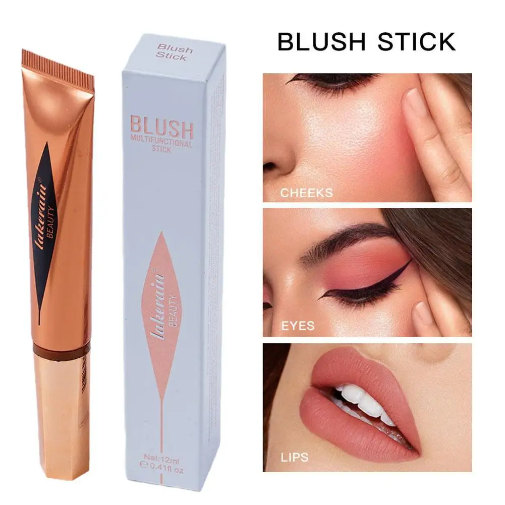 Natural Face Liquid Blusher Cream Cheek Eye Tint Peach Multiuso Contouring Cosmetic Blush Makeup Cheek Stick Bright Z0S2